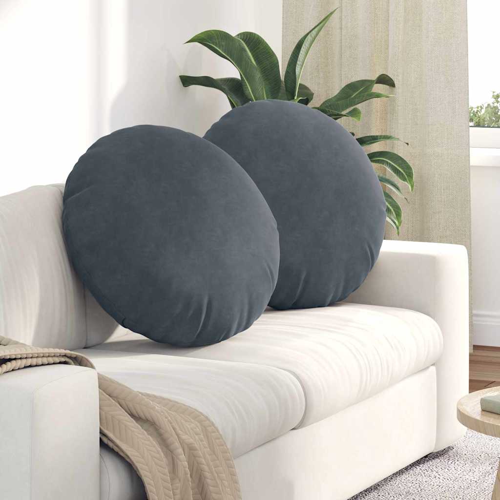 Istumispatjad 2 pcs Tumehall Ø 40 x 13 cm Samet