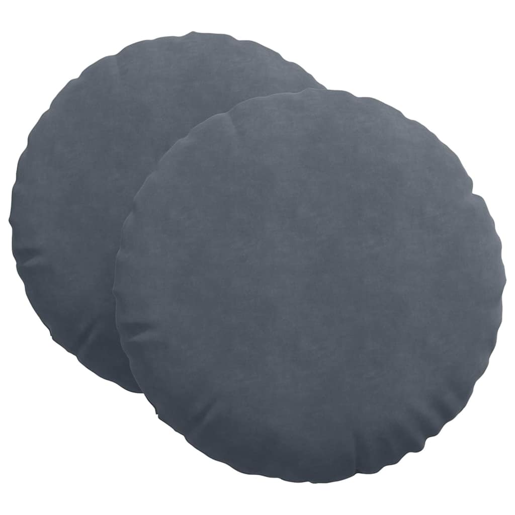 Istumispatjad 2 pcs Tumehall Ø 40 x 13 cm Samet