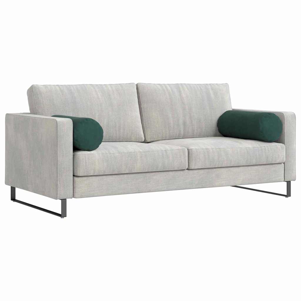 Padjad 2 pcs Tume rohelise Ø 25 x 70 cm Korter kangas