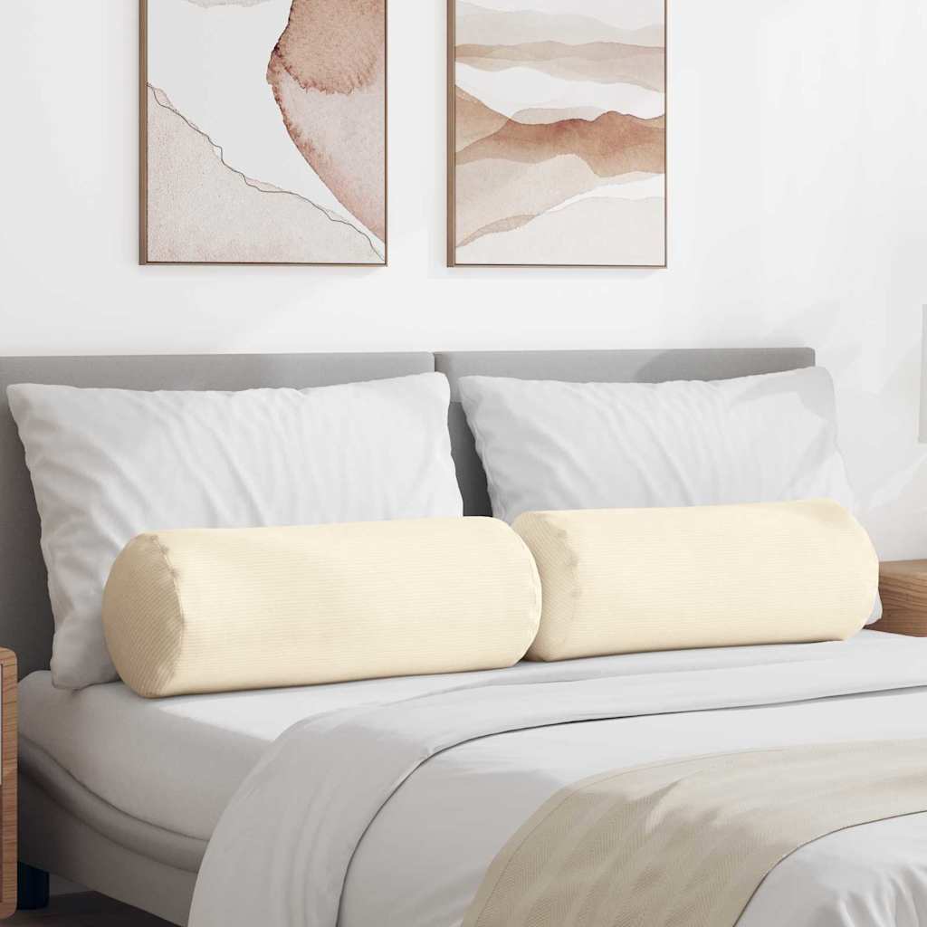 Padjad 2 pcs cream Ø 25 x 70 cm Korter kangas