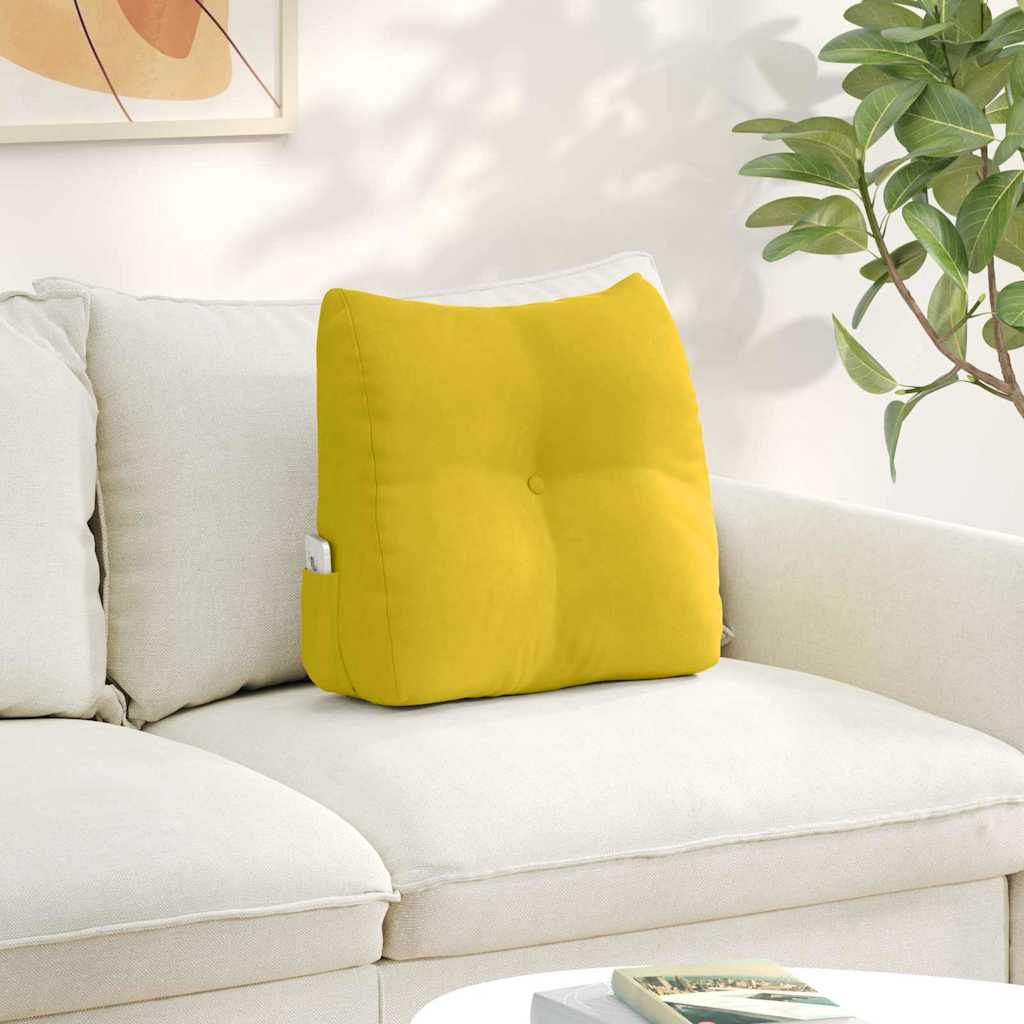 Seljatugi padi Kollane 45 x 50 x 24 cm Samet