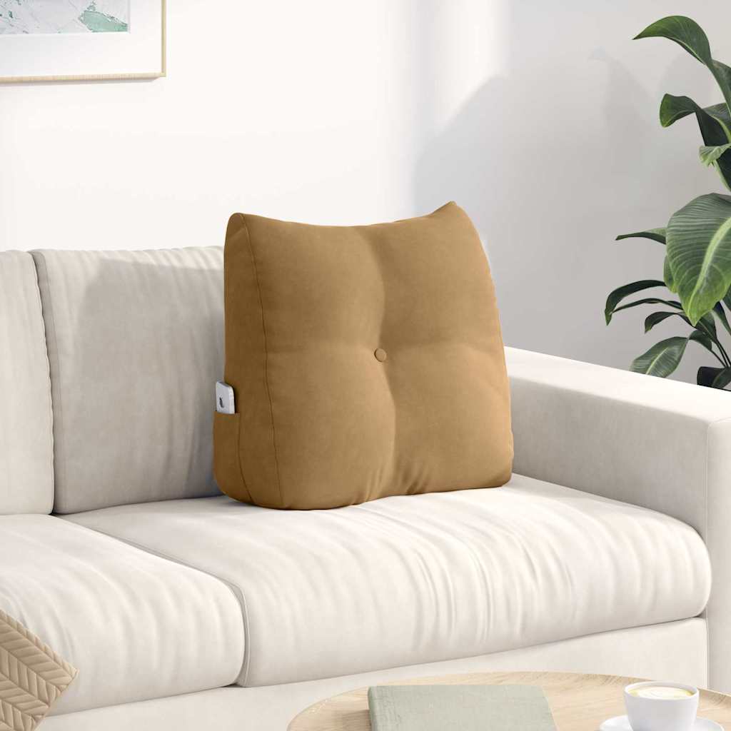 Seljatugi padi Pruun 45 x 50 x 24 cm Samet