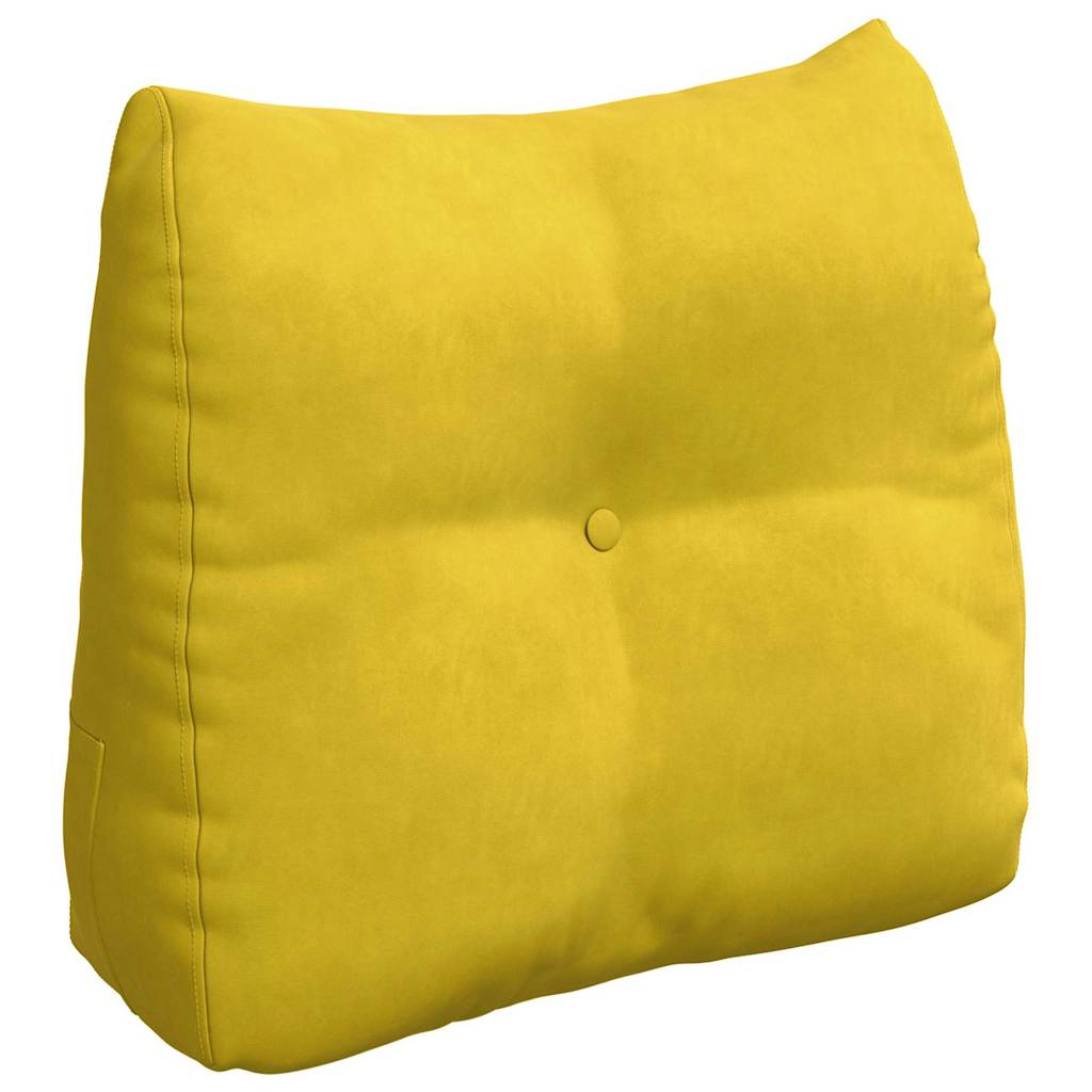 Seljatugi padi Kollane 60 x 50 x 24 cm Samet
