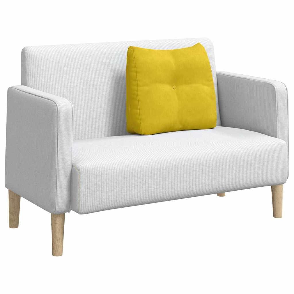 Seljatugi padi Kollane 60 x 50 x 24 cm Samet