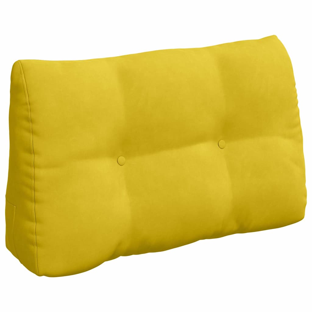 Seljatugi padi Kollane 80 x 50 x 24 cm Samet