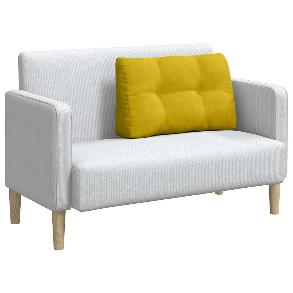 Seljatugi padi Kollane 80 x 50 x 24 cm Samet