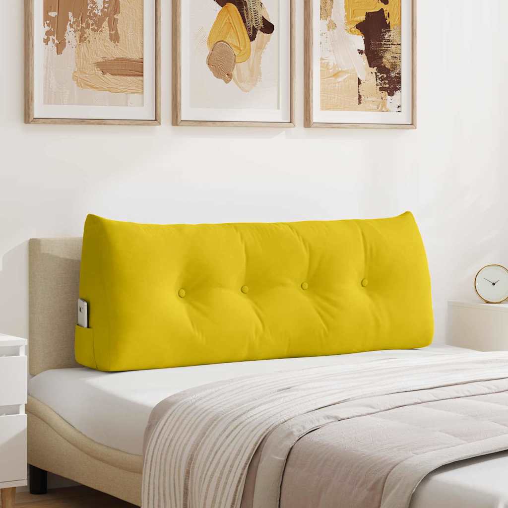 Seljatugi padi Kollane 120 x 50 x 24 cm Samet