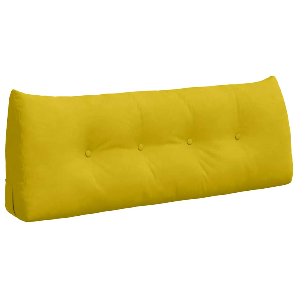 Seljatugi padi Kollane 120 x 50 x 24 cm Samet