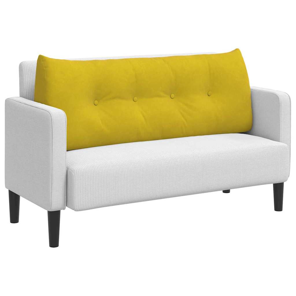 Seljatugi padi Kollane 120 x 50 x 24 cm Samet