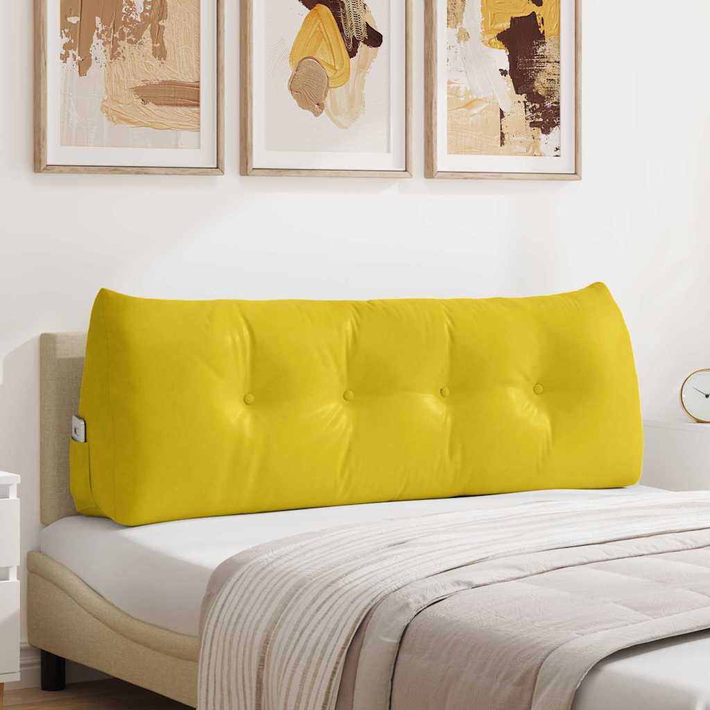 Seljatugi padi Kollane 140 x 50 x 24 cm Samet