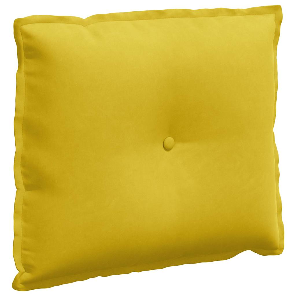 Seljatugi padi Kollane 60 x 50 x 19 cm Korter kangas