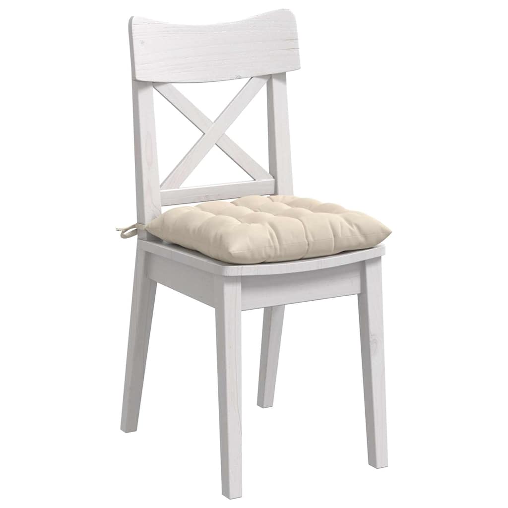 Istumispatjad 4 tk Mikrofiiber Beež 40 x 40 x 6 cm