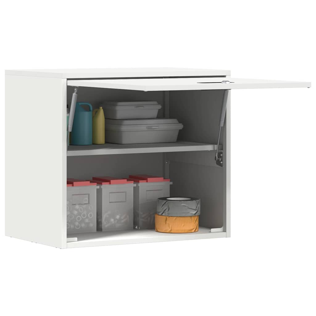 Garage'i seina kapp Valge 60 x 40 x 53 cm Pulberkattega teras