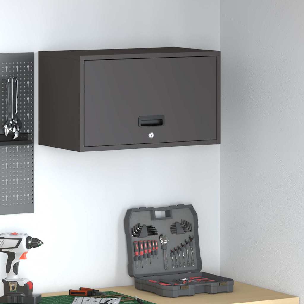 Garage'i seina kapp Must 60 x 33 x 35 cm Pulberkattega teras