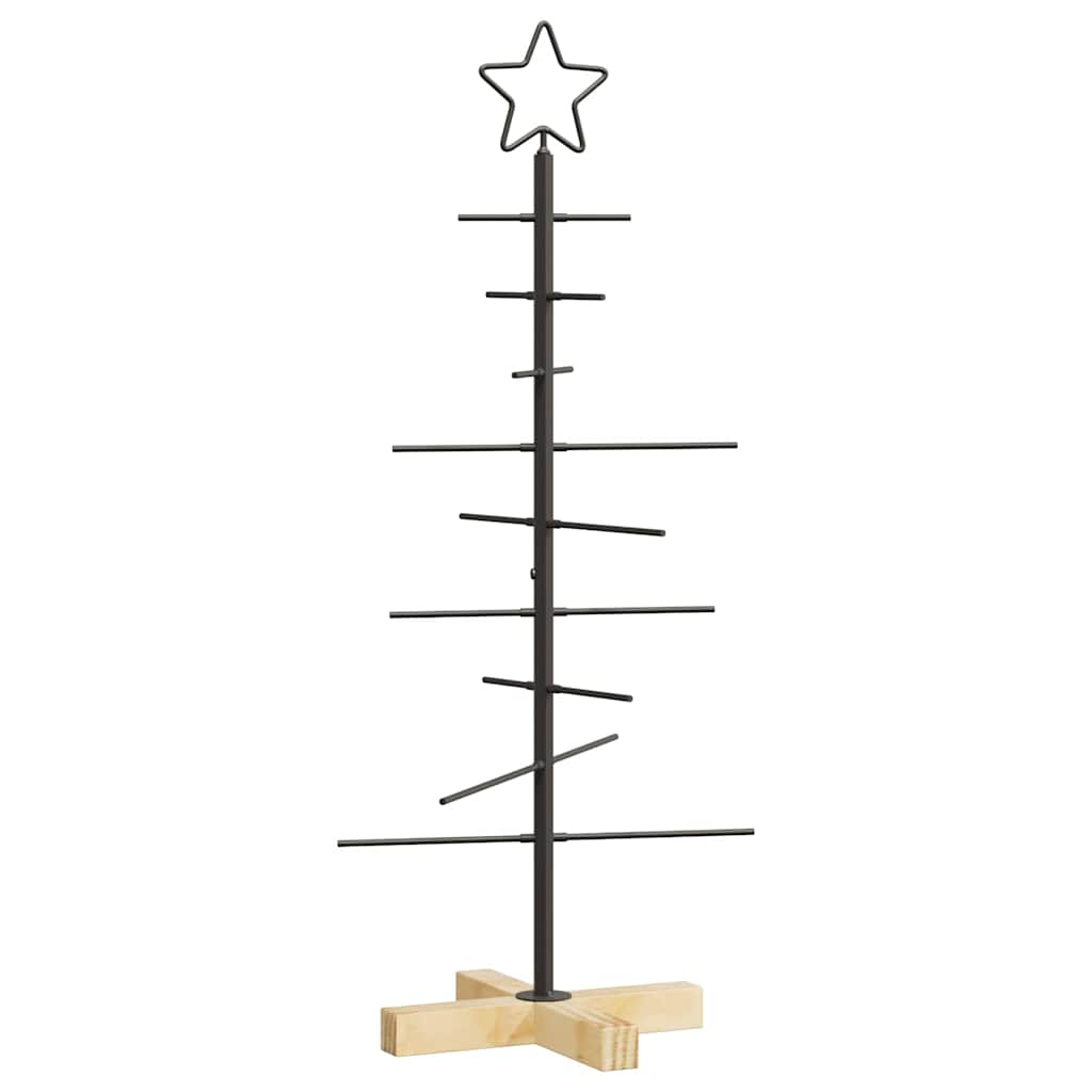 Metall jõulupuu Must 89 cm Pulbervärvitud Teras