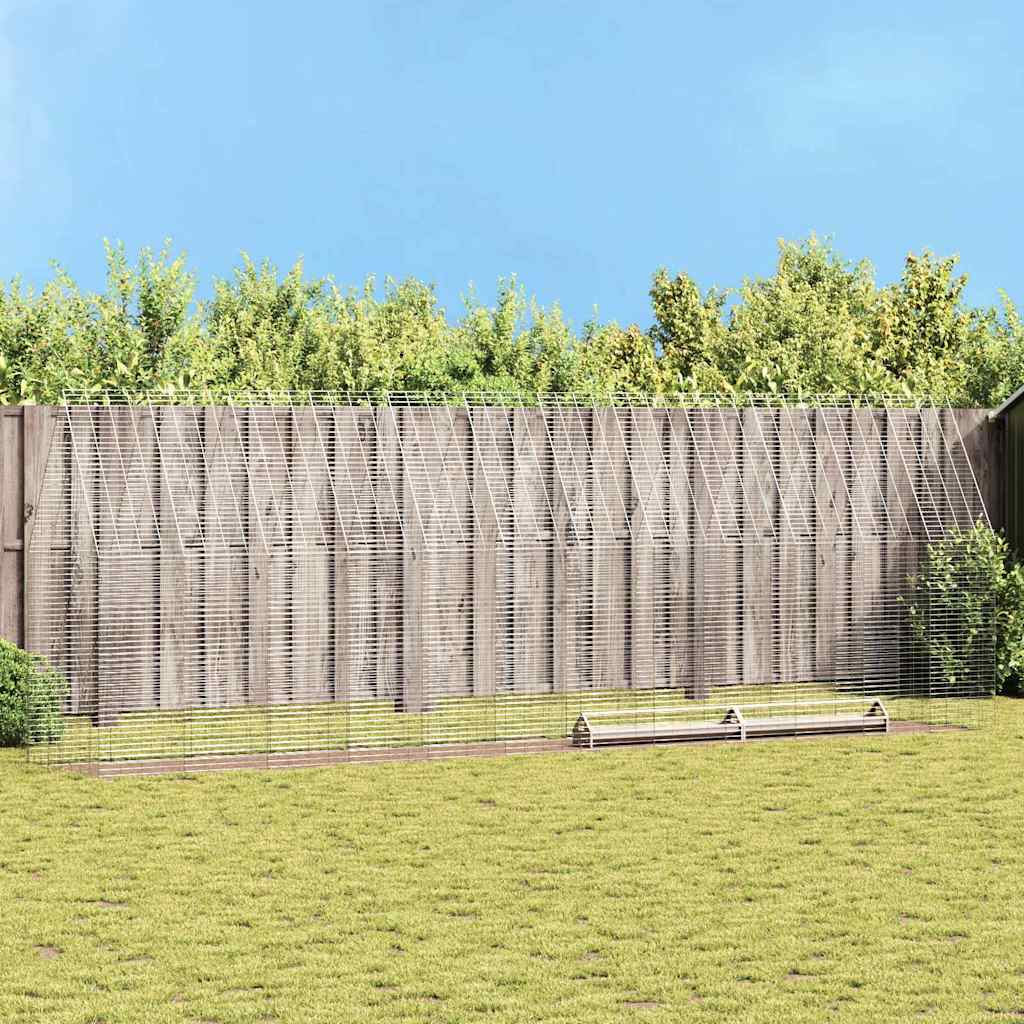Kanakpuur 2 tk Hõbedane 600 x 100 x 210 cm Tsingitud teras