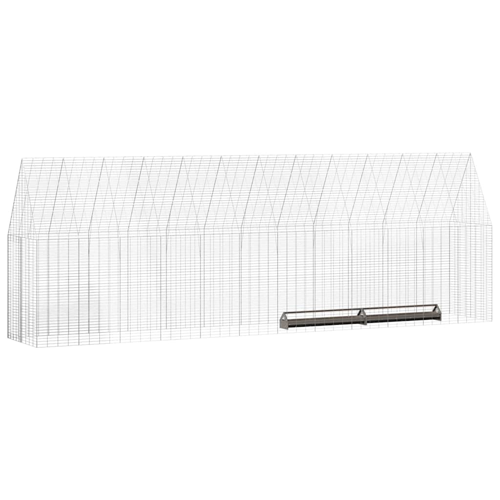 Kanakpuur 2 tk Hõbedane 600 x 100 x 210 cm Tsingitud teras