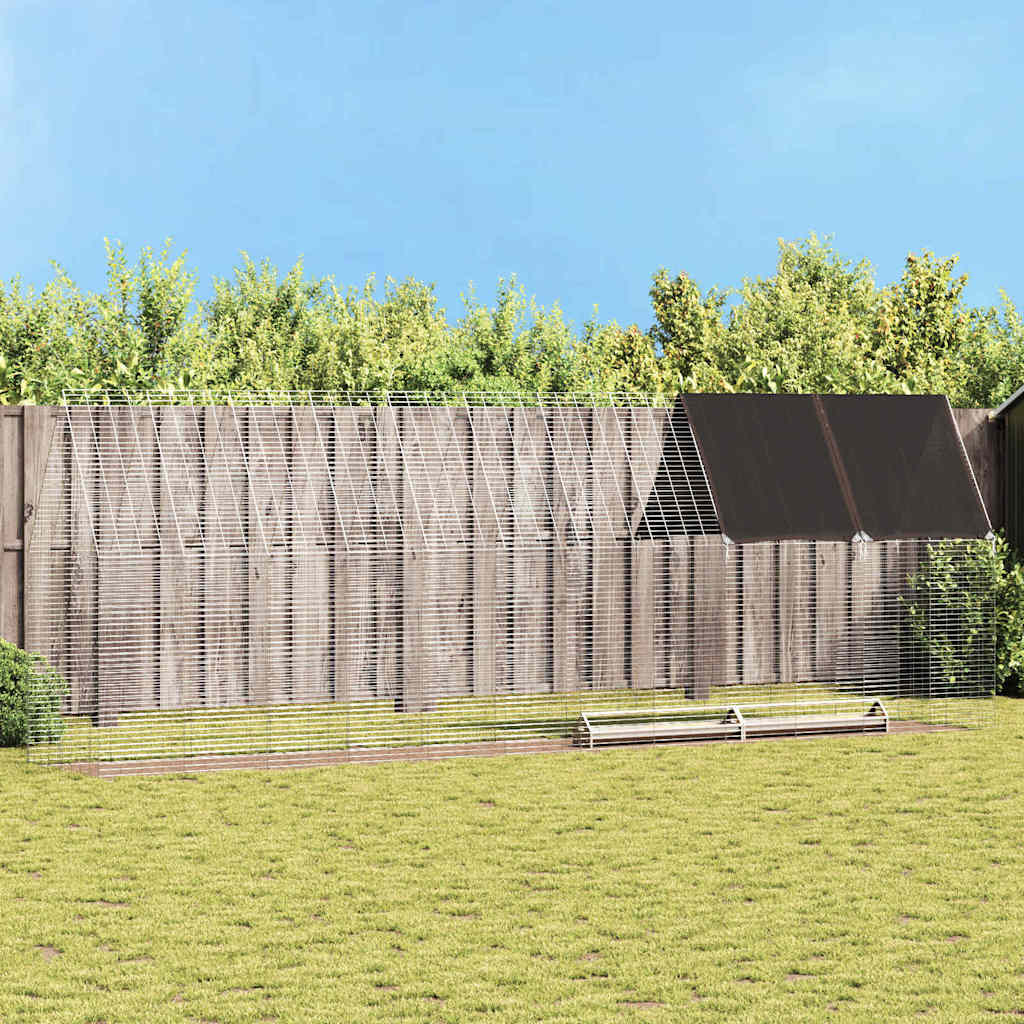 Kanakpuur 2 tk Hõbedane 600 x 100 x 210 cm Tsingitud teras