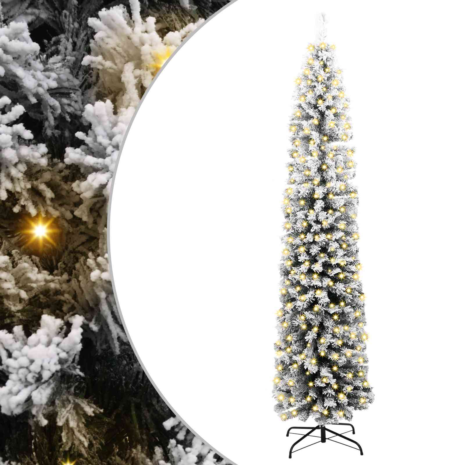 Tehisjõulupuu Roheline 210 cm PVC, teras ja plastik