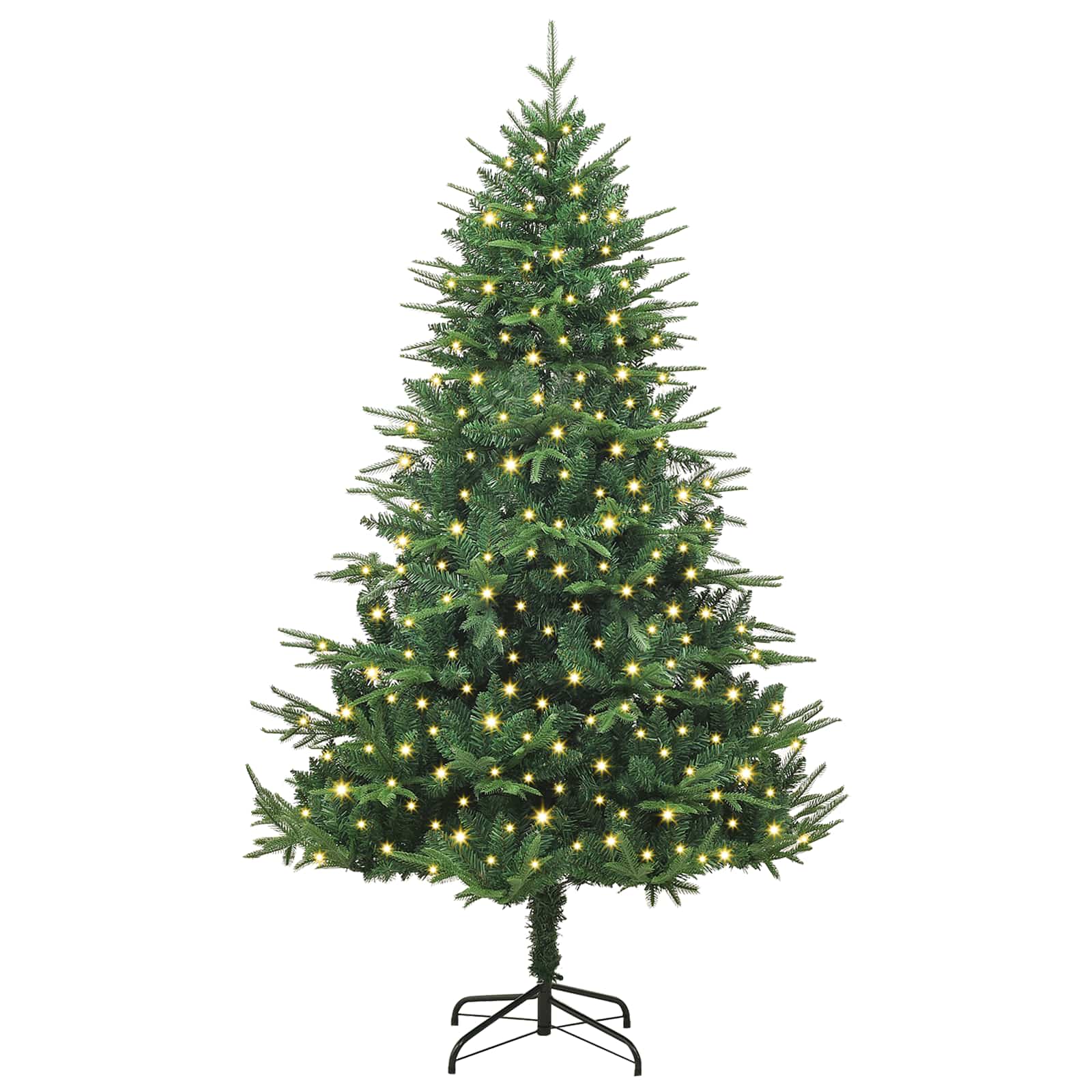 Tehislumi Christmas Tree 300 LED-i Soe valge PVC ja PE Roheline