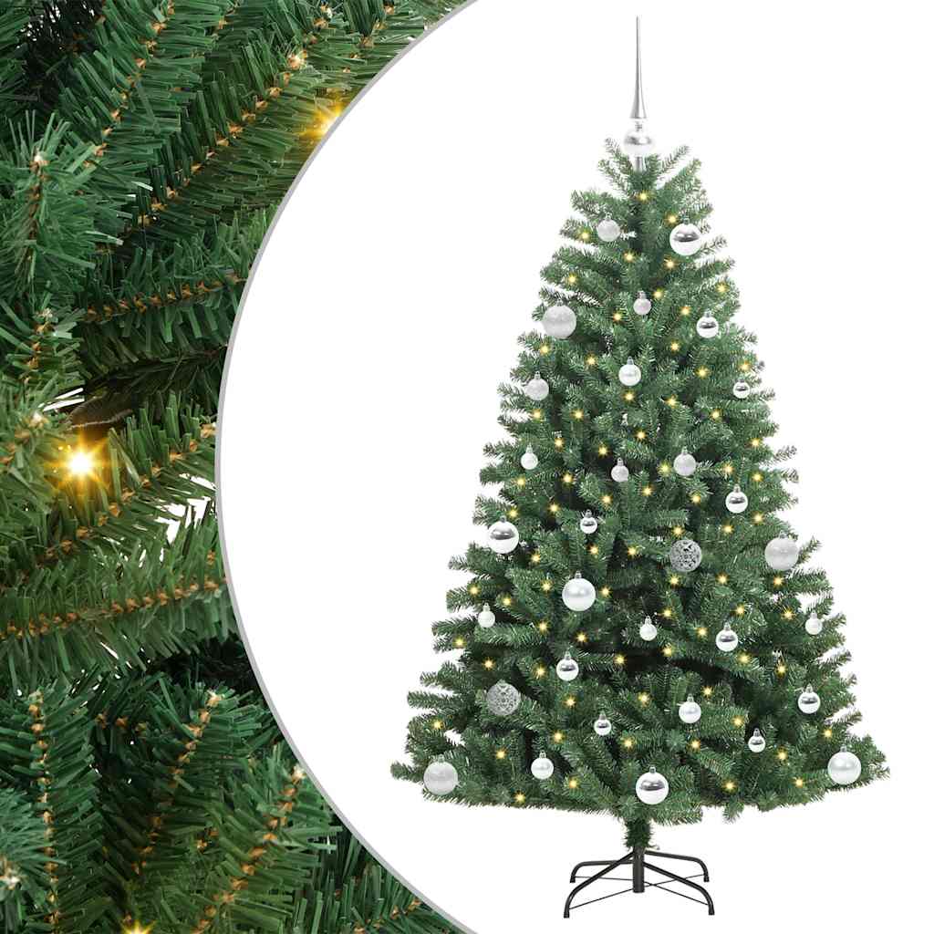 Kunstlik kokkupandav jõulupuu Roheline 150 cm PVC ja metall