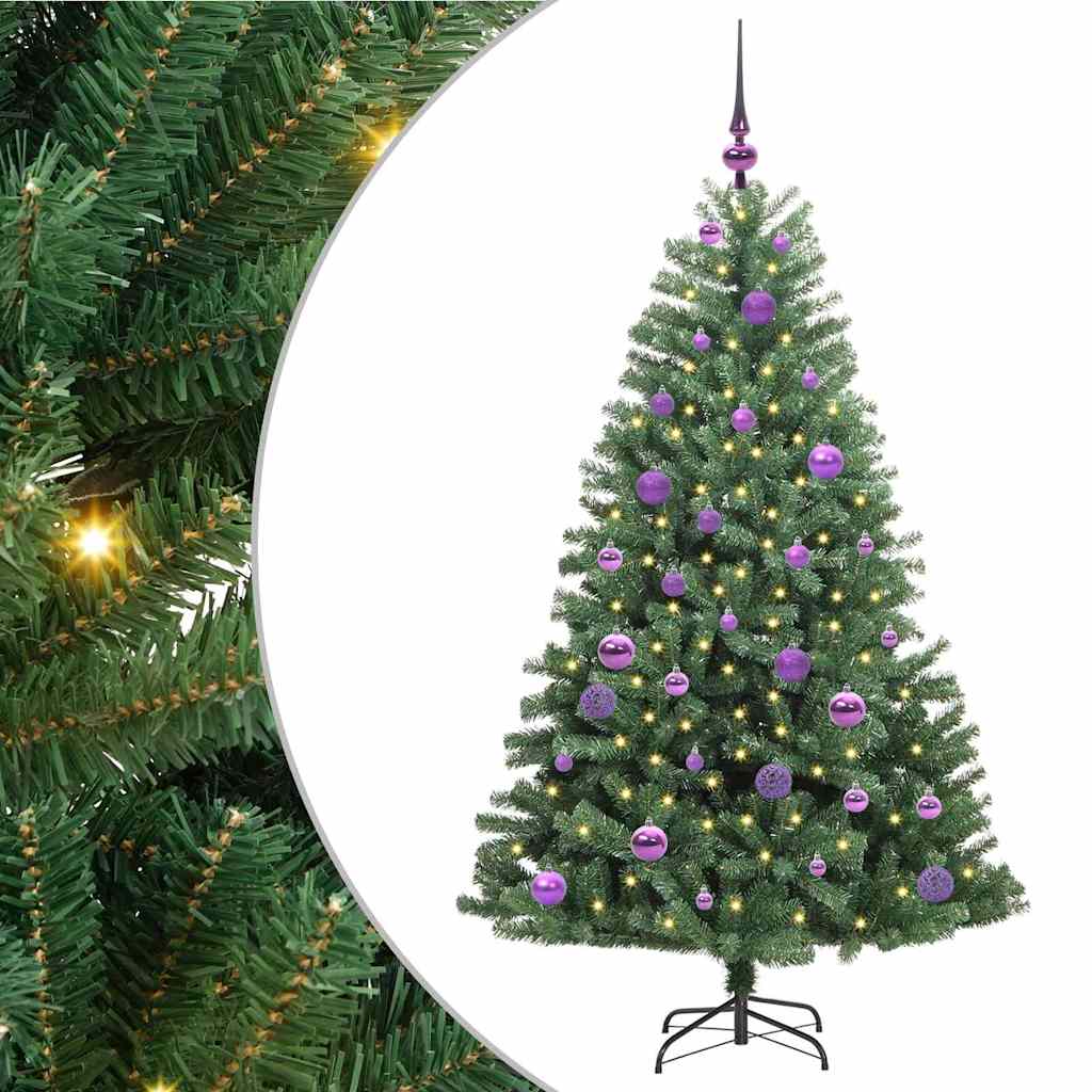 Kunstlik kokkupandav jõulupuu Roheline 150 cm PVC ja metall