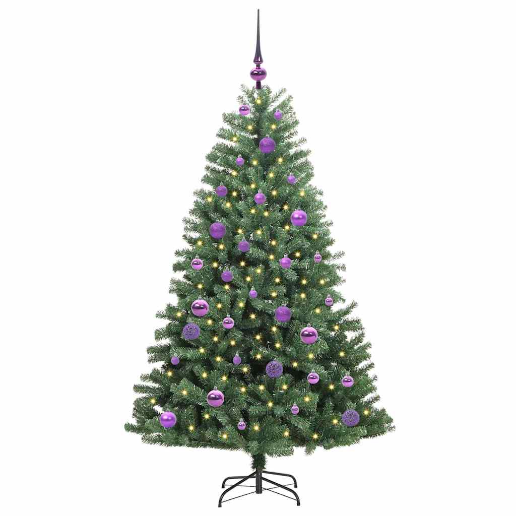 Kunstlik kokkupandav jõulupuu Roheline 150 cm PVC ja metall