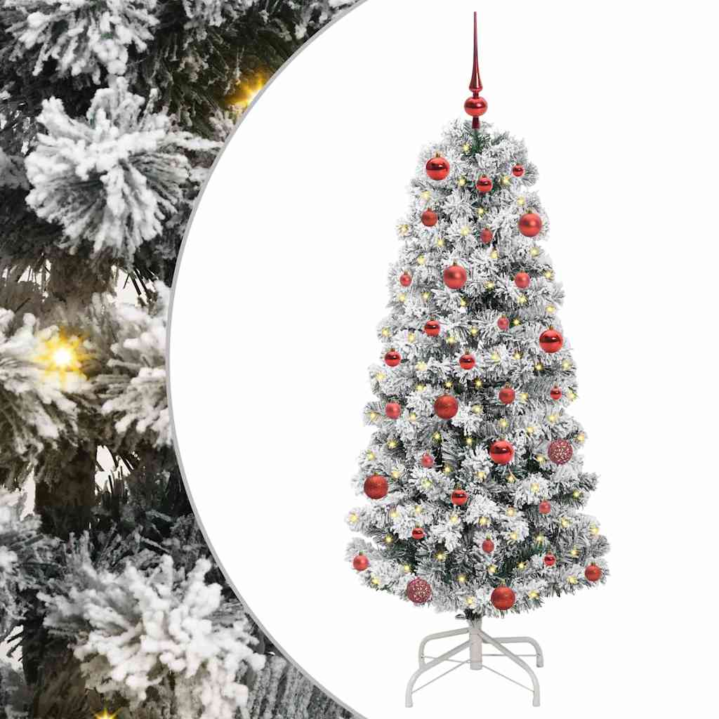 Kunstlik kokkupandav jõulupuu Roheline ja Valge 150 cm