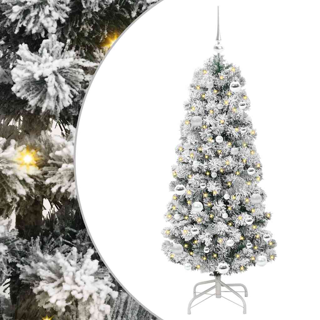 Kunstlik kokkupandav jõulupuu Roheline ja Valge 150 cm