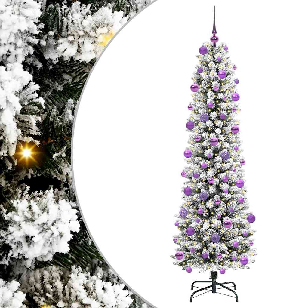 Tehisjõulupuu Valge 210 cm PVC, metall ja plastik