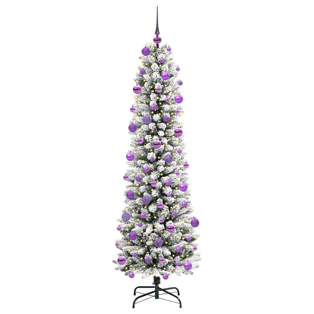 Tehisjõulupuu Valge 210 cm PVC, metall ja plastik