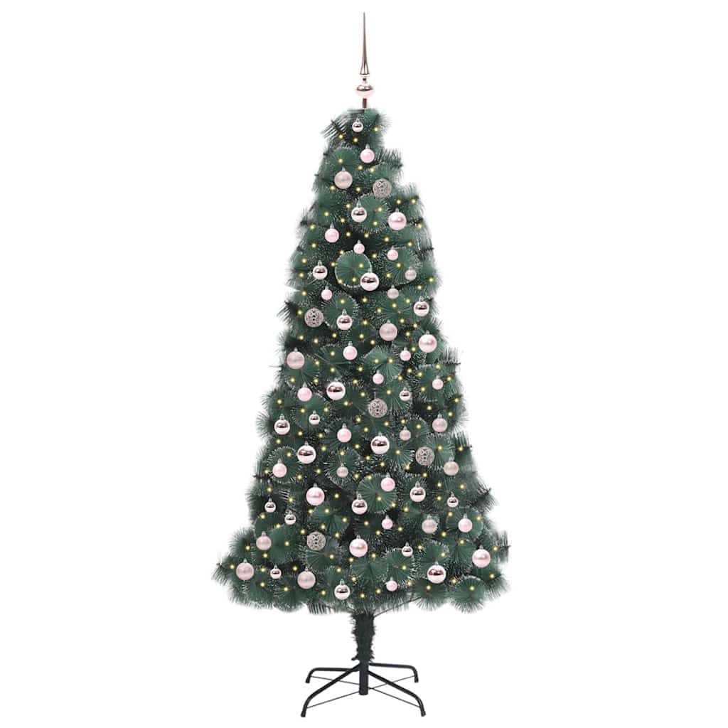 Tehislik eeltuled Christmasi puu pallikomplektiga Roheline PET