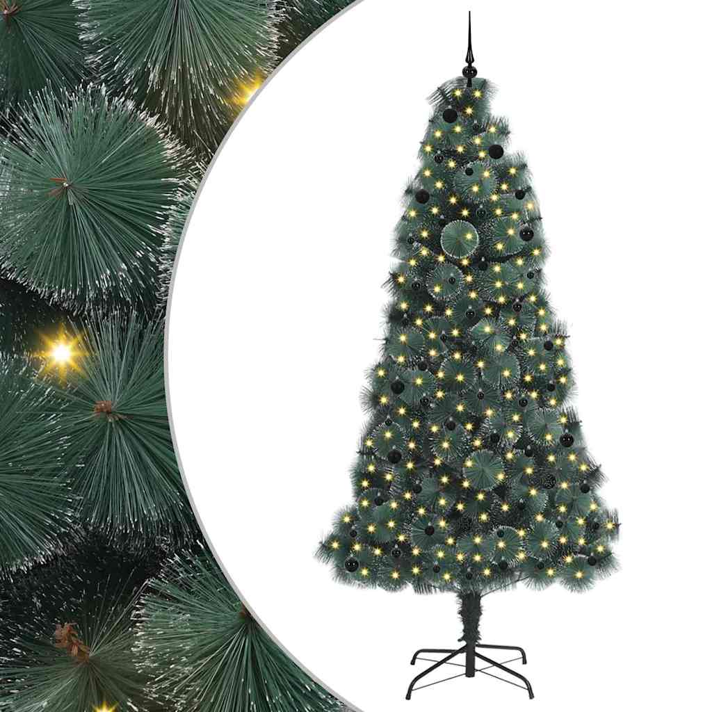 Tehis pre-lit jõulupuu pallide komplektiga Roheline 240 cm PET
