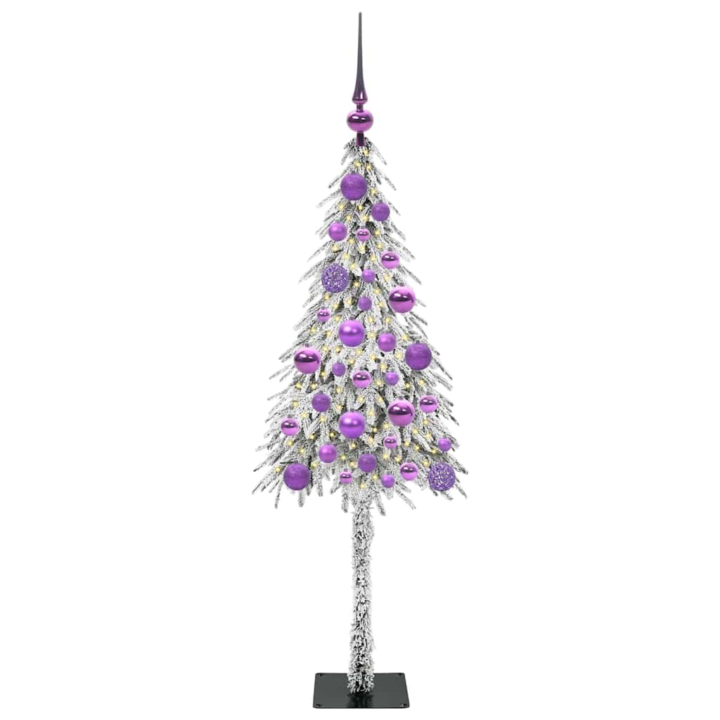 Jõulupuu koos 150 LED-iga koos alusega Valge 120 cm PE ja teras