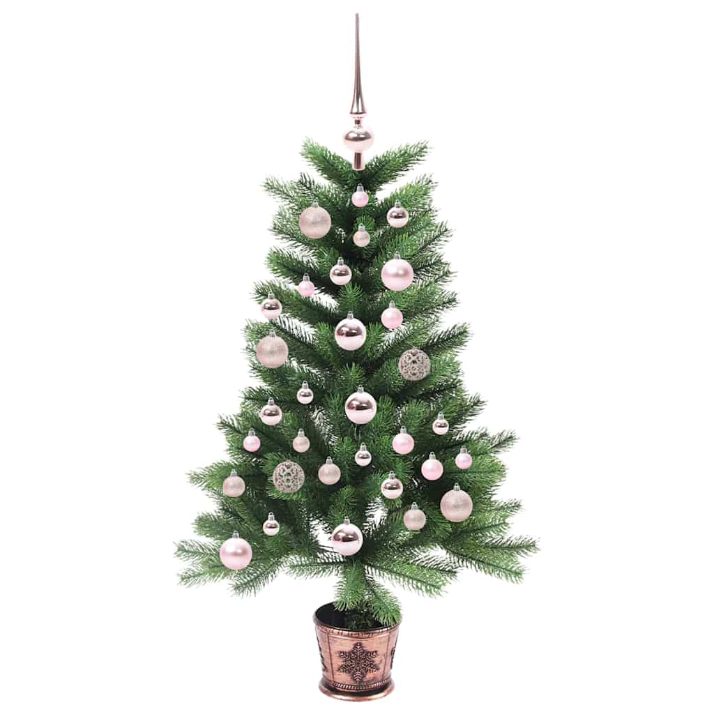 Jõulupuu koos 150 LED-iga koos alusega Roheline 90 cm PE