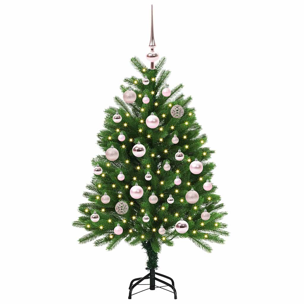 Jõulupuu koos 150 LED-iga koos alusega Roheline 120 cm PE