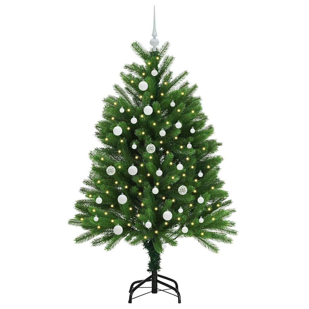 Jõulupuu koos 150 LED-iga koos alusega Roheline 120 cm PE