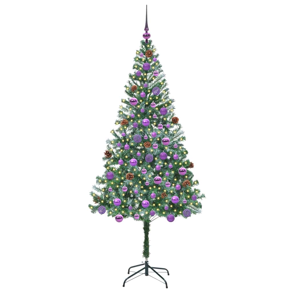 Tehisjõulupuu koos 300 LED-iga Roheline 180 cm PVC ja teras