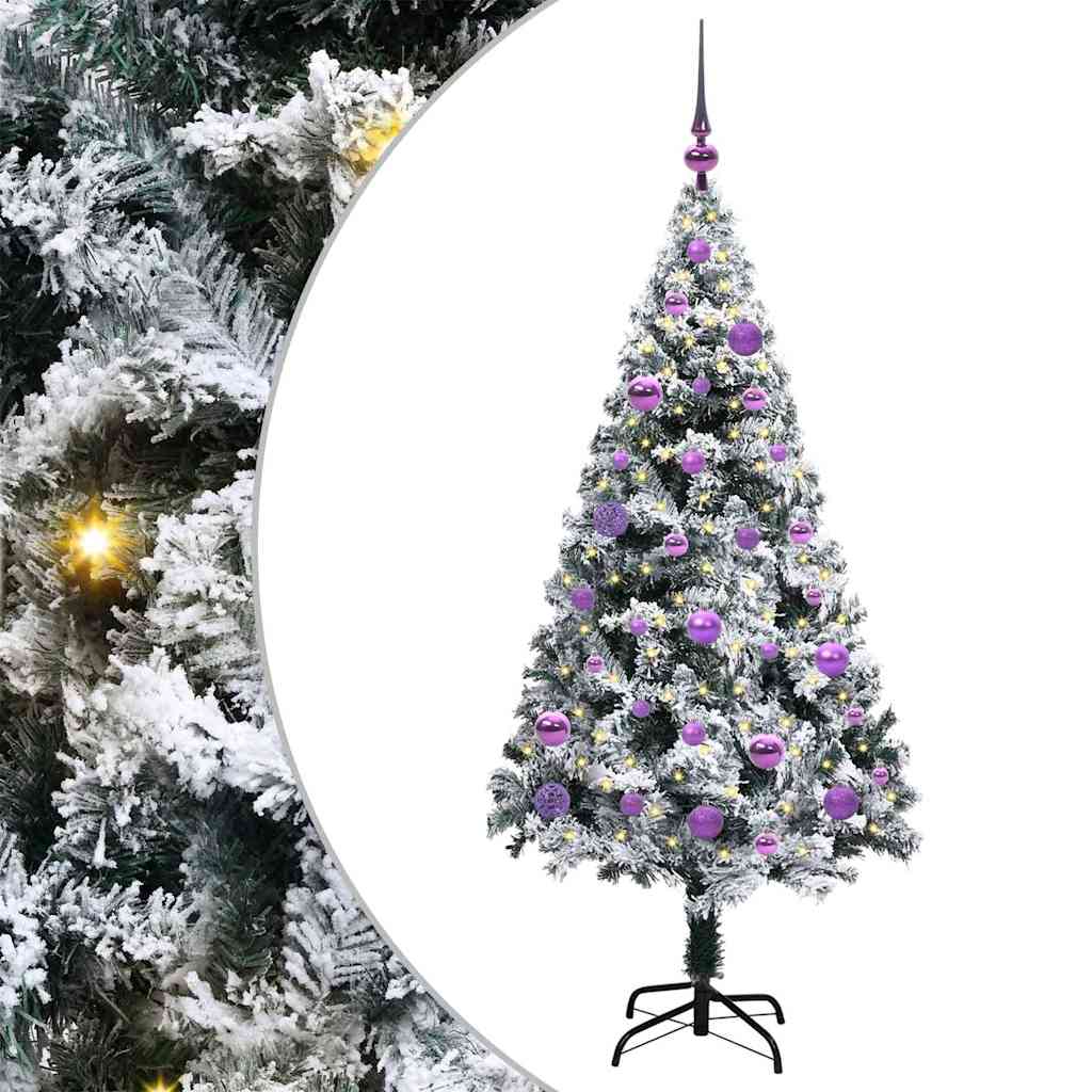 Tehisjõulupuu koos alusega Valge 150 cm PVC ja Teras ja Plast