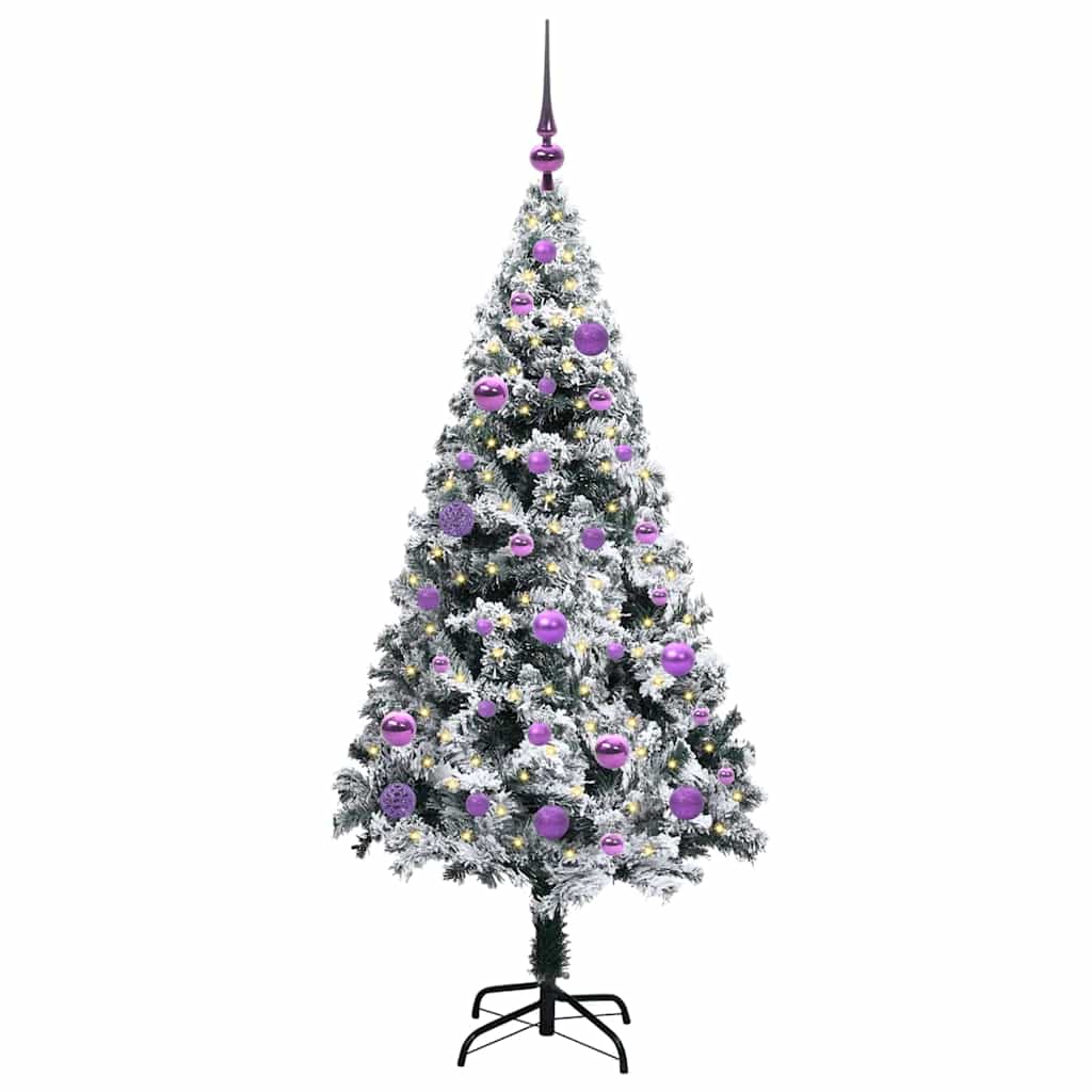 Tehisjõulupuu koos alusega Valge 150 cm PVC ja Teras ja Plast