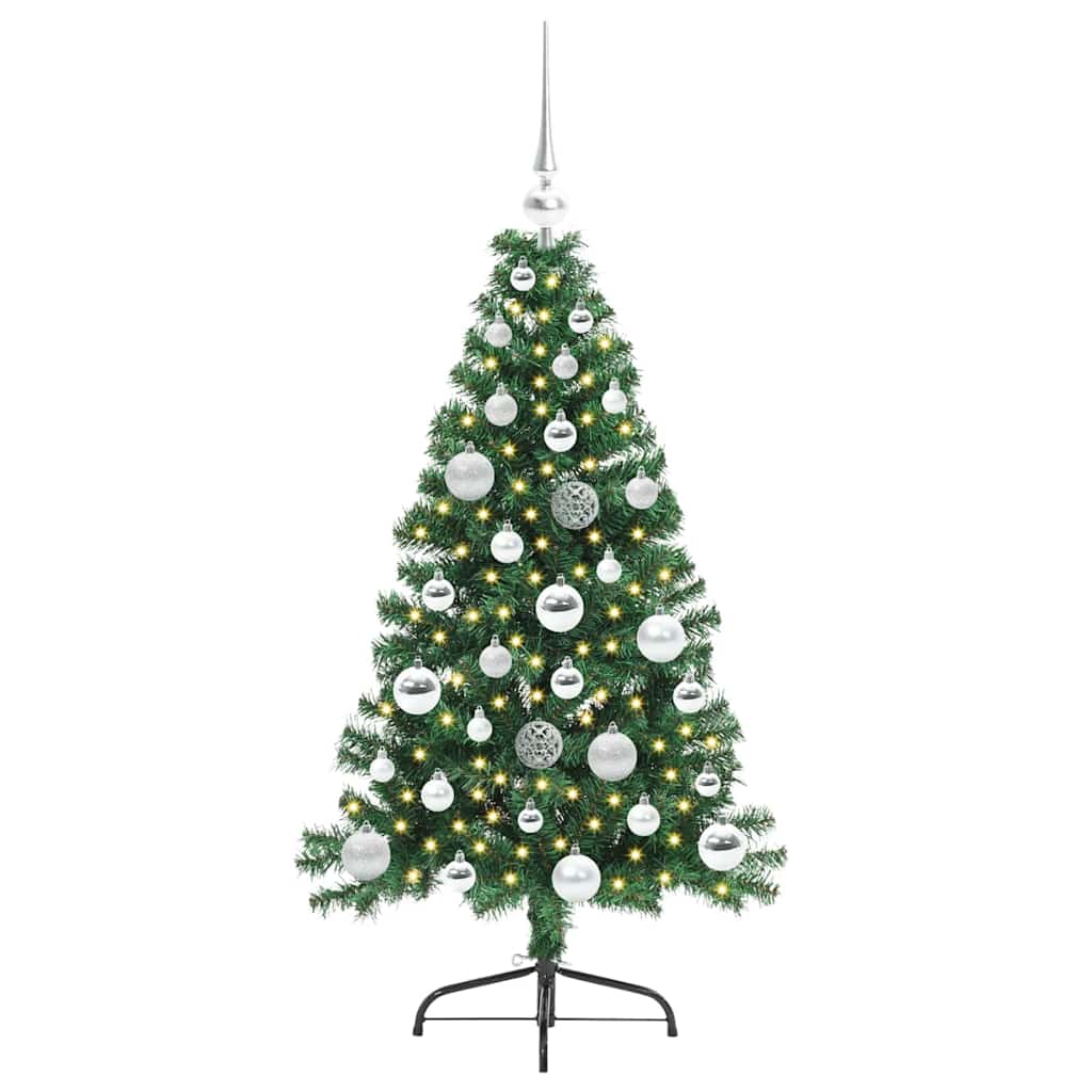 Tehis pre-lit jõulupuu koos 150 LED-iga Roheline 120 cm PVC