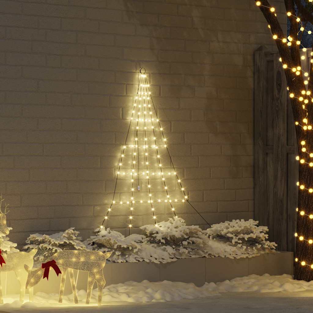 LED jõulupuu maapinna tahvlitega Soe valge 182 cm Metall