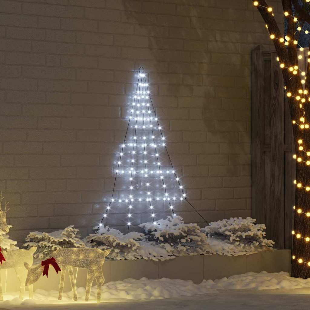 LED jõulupuu maapinna tahvlitega Külm valge 182 cm Metall