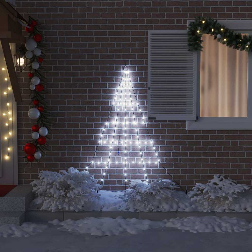 LED jõulupuu maapinna tahvlitega Külm valge 182 cm Metall