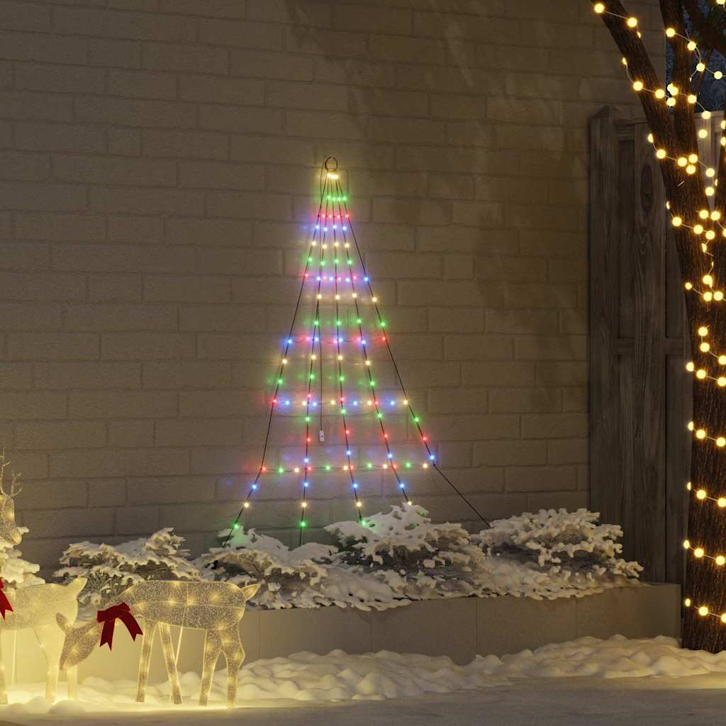 LED jõulupuu maapinna tahvlitega Mitmevärviline 182 cm Metall