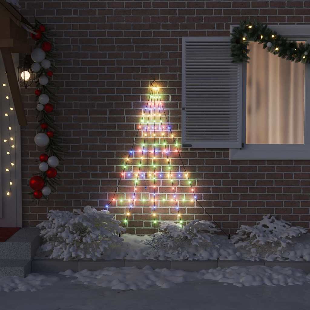 LED jõulupuu maapinna tahvlitega Mitmevärviline 182 cm Metall