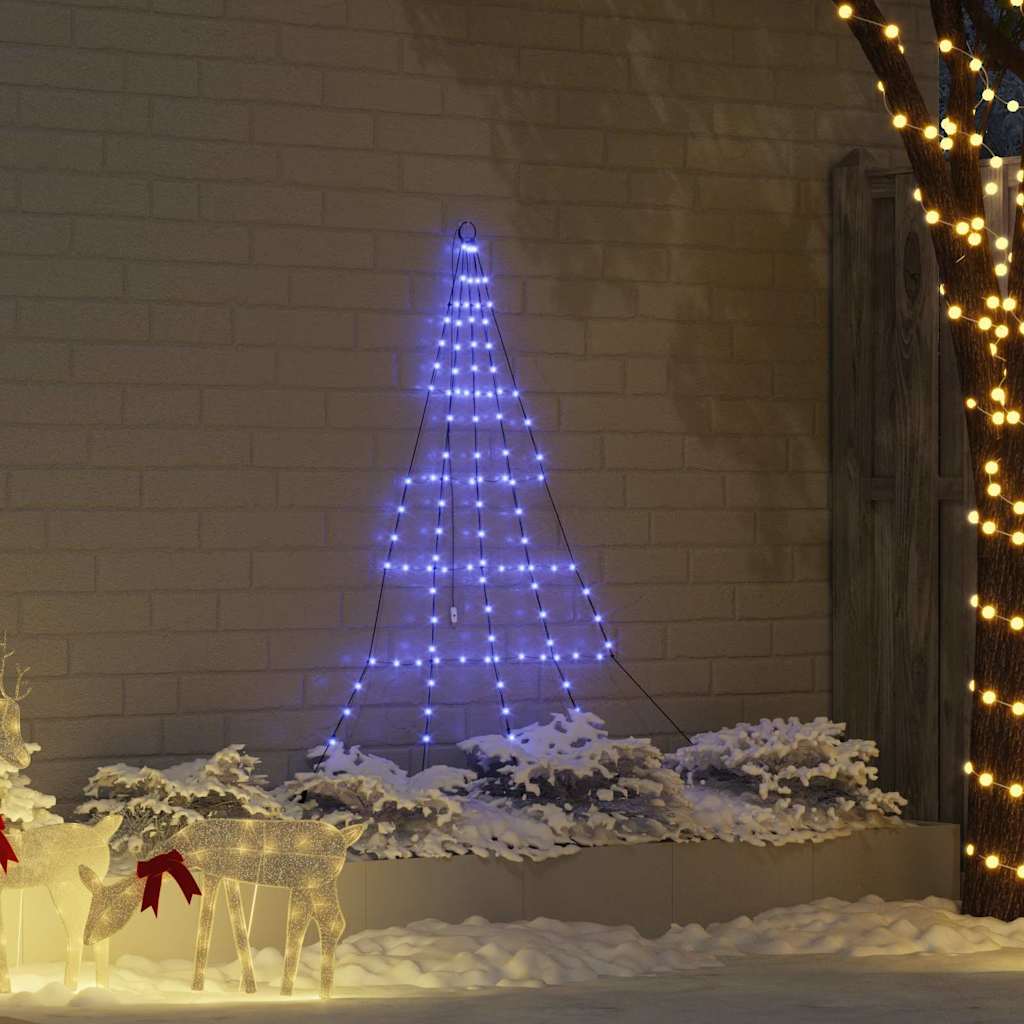 LED jõulupuu maapinna tahvlitega Sinine 182 cm Metall