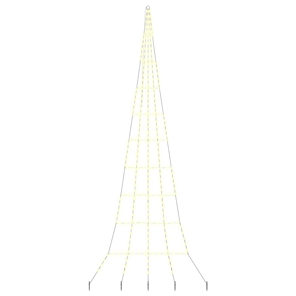 LED jõulupuu maapinna tahvlitega Soe valge 511 cm Metall