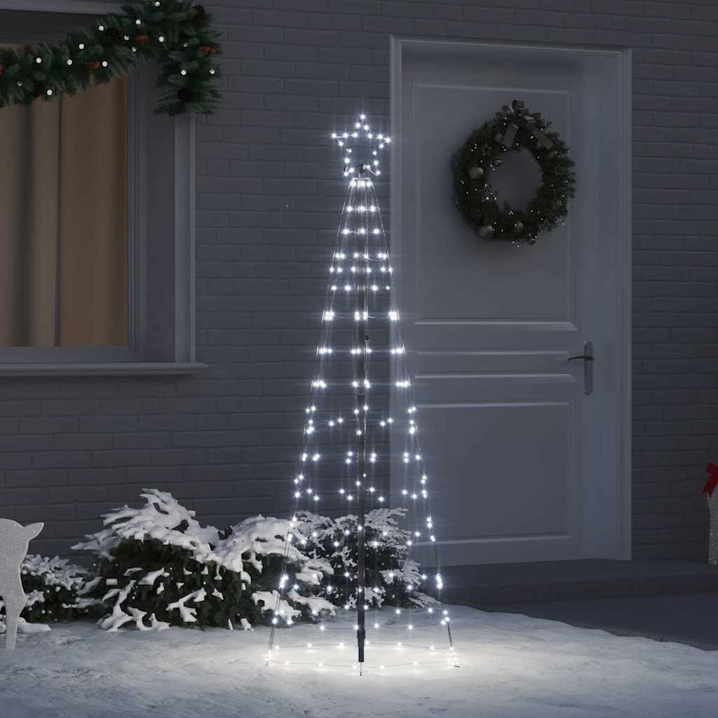LED jõulupuu 250 cm 390 LED-i Külm valge Teras Külm valge