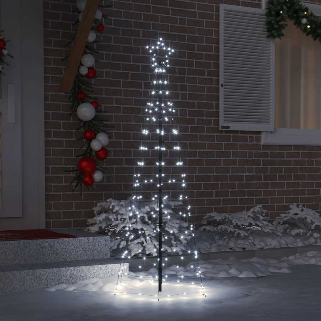 LED jõulupuu 250 cm 390 LED-i Külm valge Teras Külm valge
